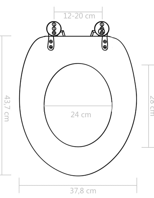 Încărcați imaginea în vizualizatorul Galerie, Capac WC, MDF, model scoică
