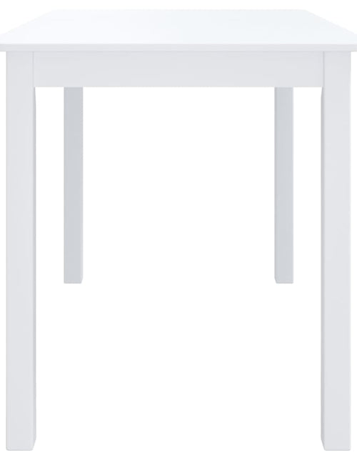 Загрузите изображение в средство просмотра галереи, Masă de bucătărie, alb, 114 x 71 x 75 cm, lemn masiv de hevea
