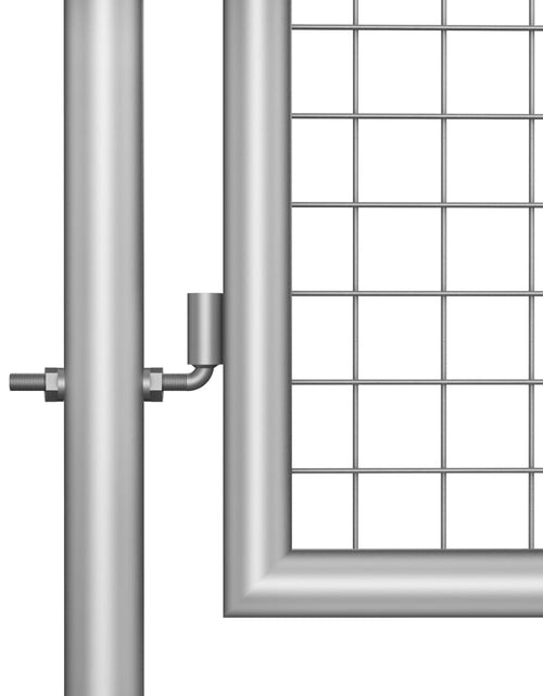 Загрузите изображение в средство просмотра галереи, Poartă de grădină, argintiu, 105 x 175 cm, oțel galvanizat
