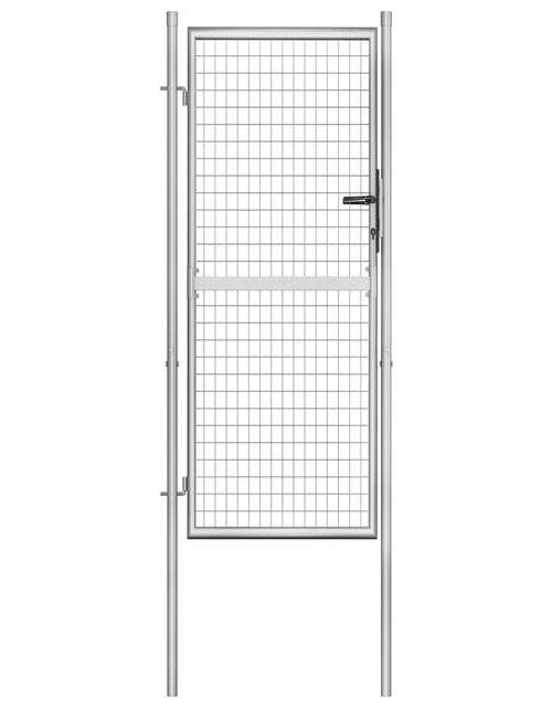 Încărcați imaginea în vizualizatorul Galerie, Poartă de grădină, argintiu, 105 x 250 cm, oțel galvanizat
