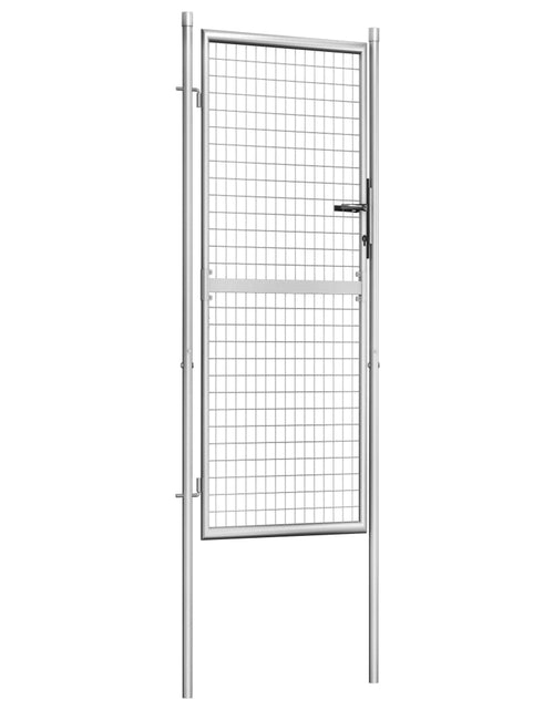 Încărcați imaginea în vizualizatorul Galerie, Poartă de grădină, argintiu, 105 x 250 cm, oțel galvanizat
