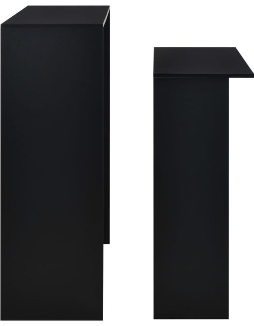 Încărcați imaginea în vizualizatorul Galerie, Masă de bar cu 2 blaturi, negru, 130x40x120 cm

