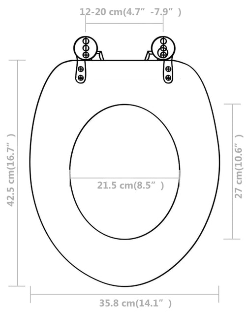 Загрузите изображение в средство просмотра галереи, Capace WC, 2 buc., alb, MDF
