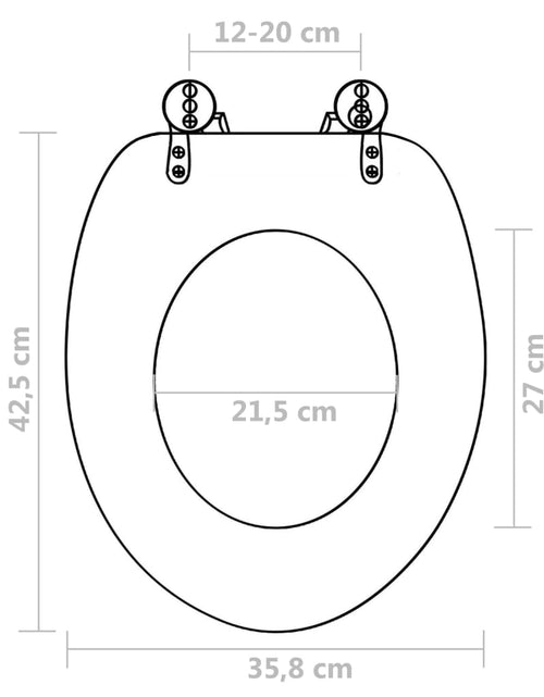 Încărcați imaginea în vizualizatorul Galerie, Capace WC, 2 buc., negru, MDF
