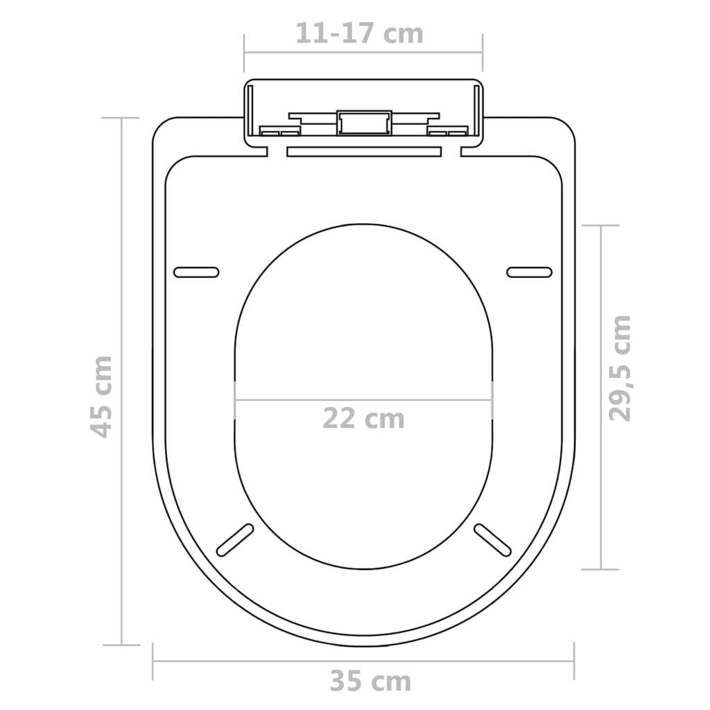 Capace WC cu închidere silențioasă, 2 buc., alb, plastic