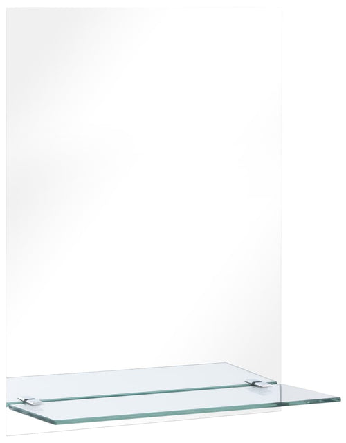 Încărcați imaginea în vizualizatorul Galerie, Oglindă de perete cu raft, 30 x 50 cm, sticlă securizată
