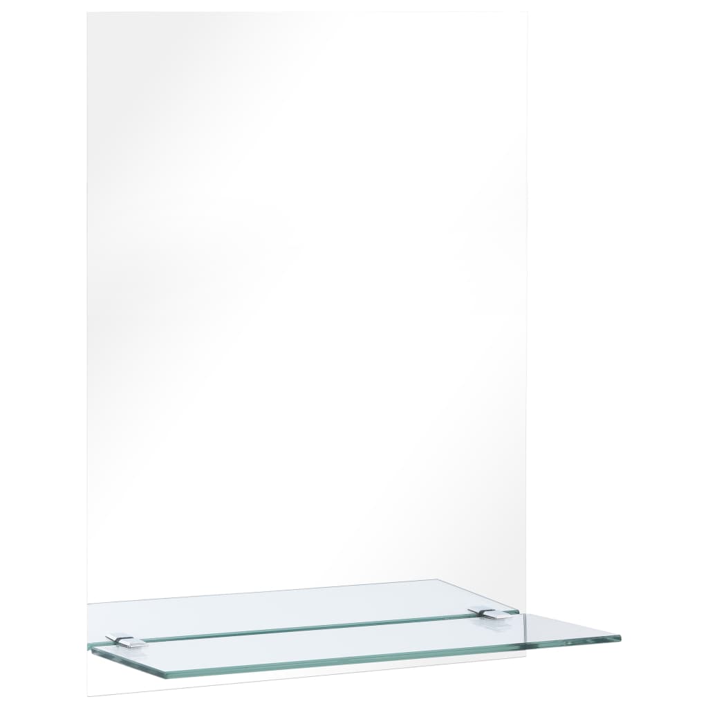 Oglindă de perete cu raft, 30 x 50 cm, sticlă securizată