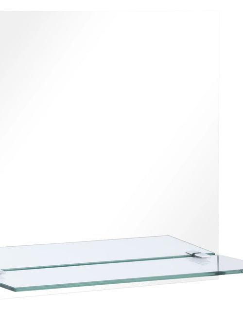 Загрузите изображение в средство просмотра галереи, Oglindă de perete cu raft, 50 x 50 cm, sticlă securizată
