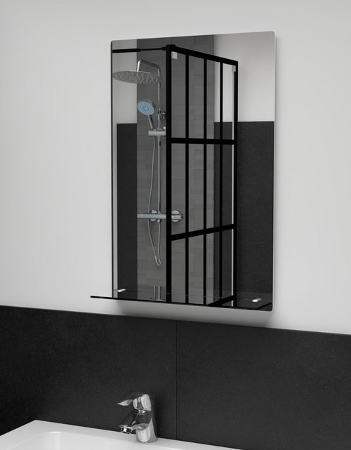Загрузите изображение в средство просмотра галереи, Oglindă de perete cu raft, 40 x 60 cm, sticlă securizată
