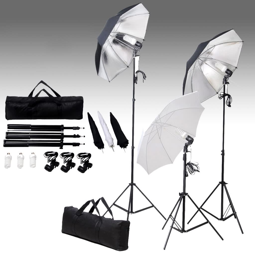 Set lumini studio: 24 wați cu trepiede și umbrele