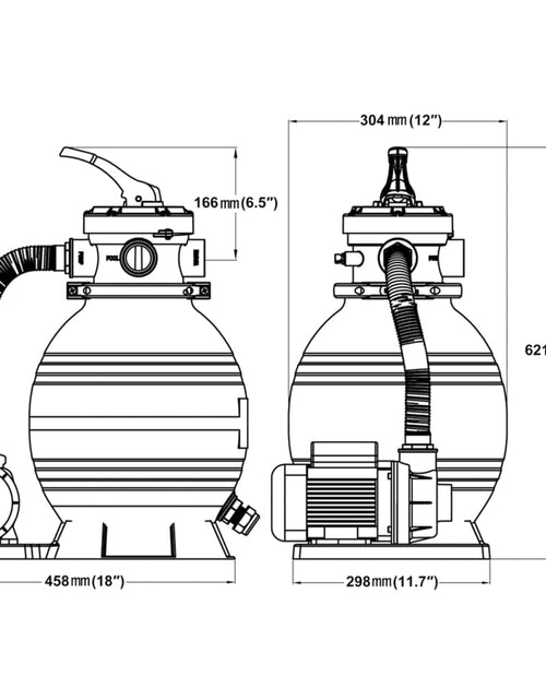 Загрузите изображение в средство просмотра галереи, Pompă filtru cu nisip 400 W 11000 l/h
