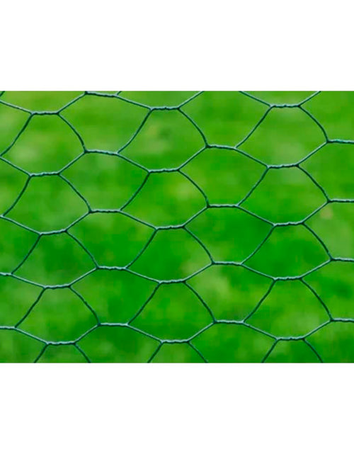Загрузите изображение в средство просмотра галереи, Gard de plasă, verde închis, 1 x 25 m, oțel galvanizat, hexagon - Lando
