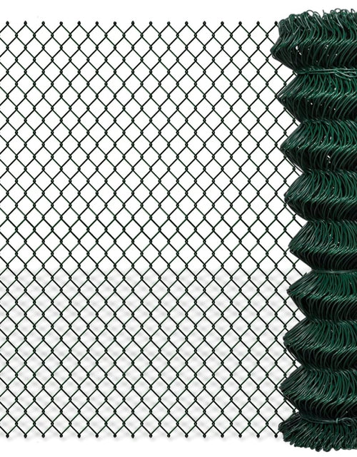 Загрузите изображение в средство просмотра галереи, Gard de legătură din plasă, verde, 1,5 x 25 m, oțel
