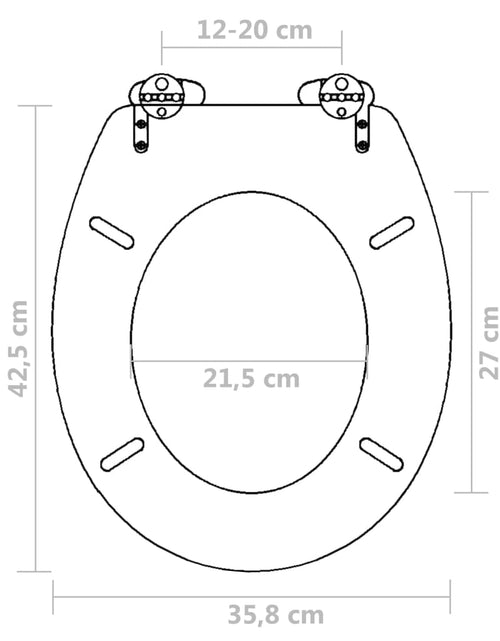 Încărcați imaginea în vizualizatorul Galerie, Capac WC cu închidere silențioasă alb MDF design simplu
