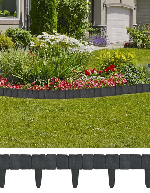 Загрузите изображение в средство просмотра галереи, Gard din plastic pentru grădină / gazon aspect piatră, 41 buc., 10 m - Lando
