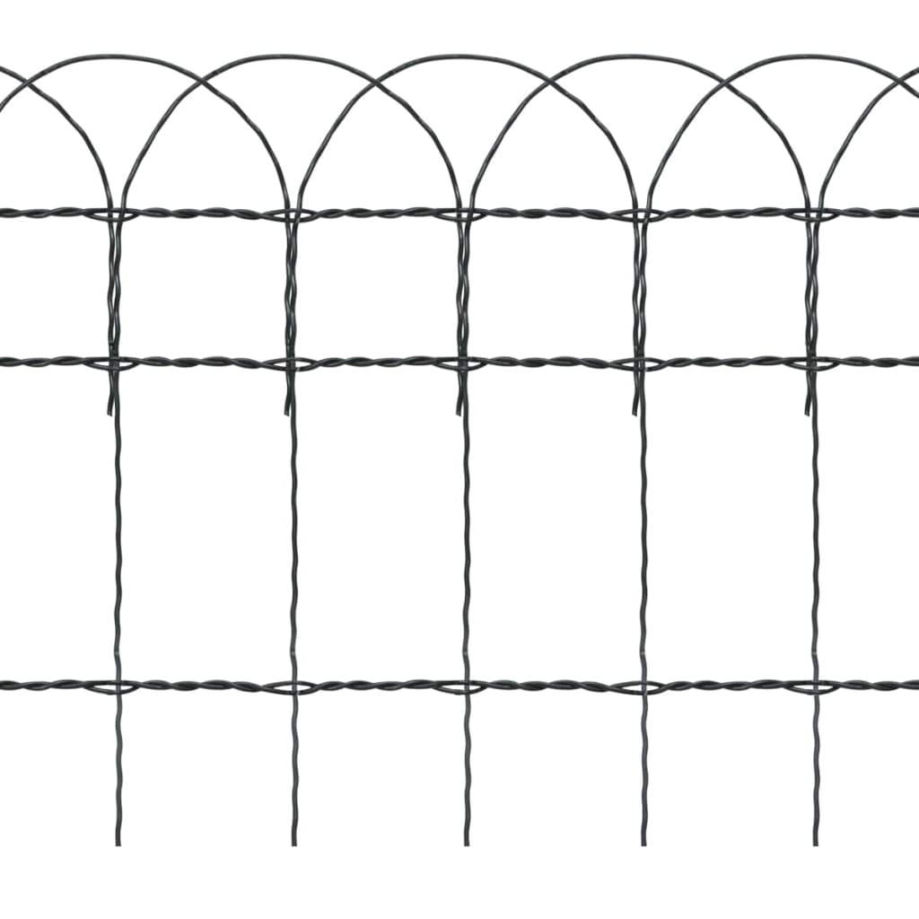 Gard delimitare grădină fier vopsit electrostatic 10 x 0,4 m