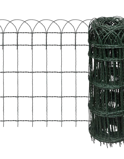 Încărcați imaginea în vizualizatorul Galerie, Gard delimitare grădină fier vopsit electrostatic 10 x 0,65 m
