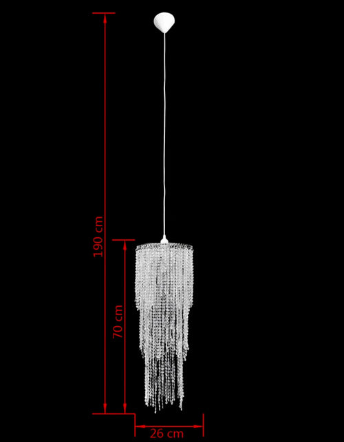 Încărcați imaginea în vizualizatorul Galerie, Candelabru pandantiv cu cristale, 26 x 70 cm
