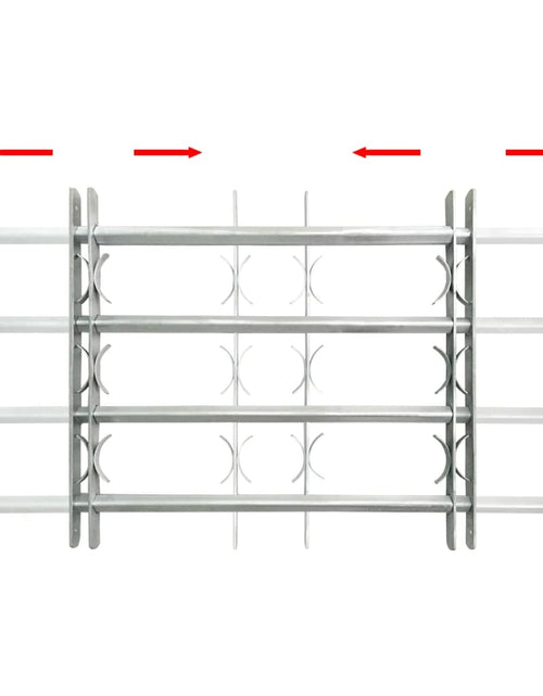 Încărcați imaginea în vizualizatorul Galerie, Grilaj de siguranță pentru ferestre cu 4 bare transversale 1000-1500mm
