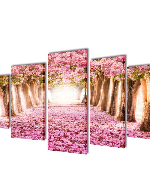 Încărcați imaginea în vizualizatorul Galerie, Set tablouri imprimate pe pânză Cireși înfloriți, 100x50 cm
