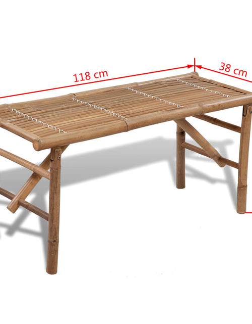 Загрузите изображение в средство просмотра галереи, Bancă de grădină pliabilă, 118 cm, bambus - Lando
