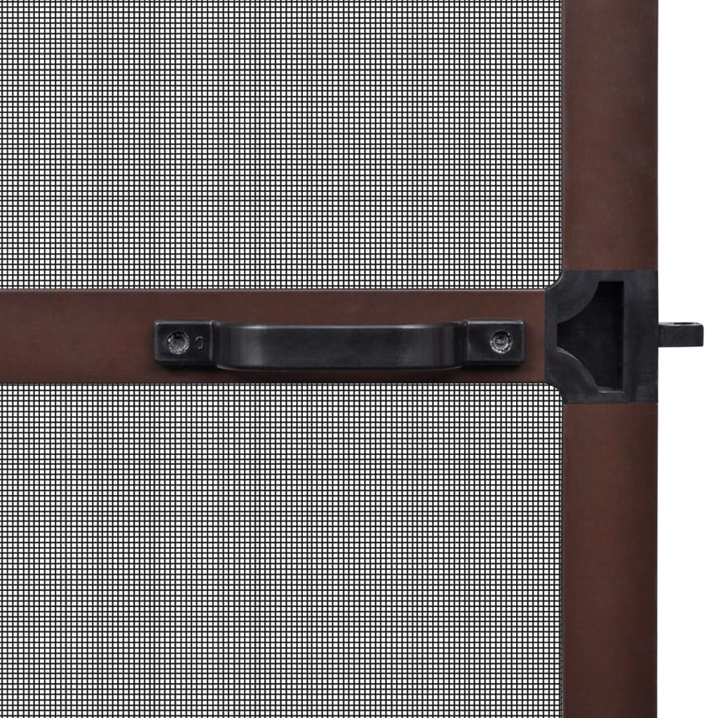 Plasă insecte cu balamale pentru uși, maro, 100 x 215 cm