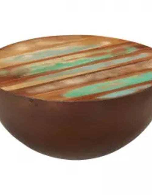 Încărcați imaginea în vizualizatorul Galerie, Măsuță cafea, formă de bol, bază din oțel, lemn masiv reciclat - Lando
