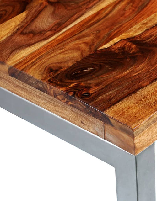 Загрузите изображение в средство просмотра галереи, Masă de bucătărie lemn masiv sheesham birou cu picioare de oțel
