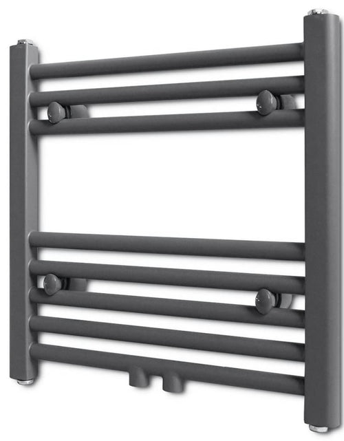 Încărcați imaginea în vizualizatorul Galerie, Radiator port-prosop încălzire centrală baie, drept, 480x480 mm
