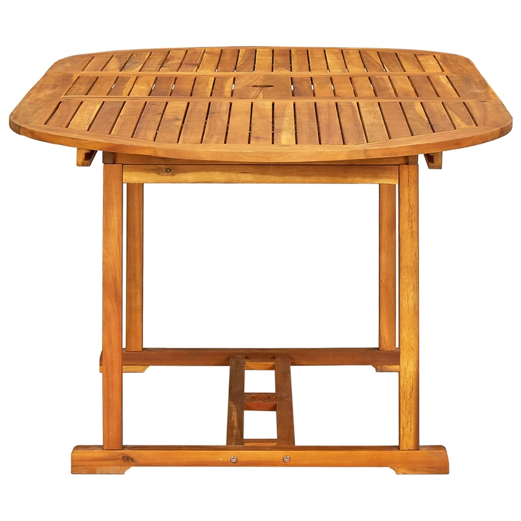 Set mobilier de exterior, 7 piese, lemn masiv de acacia