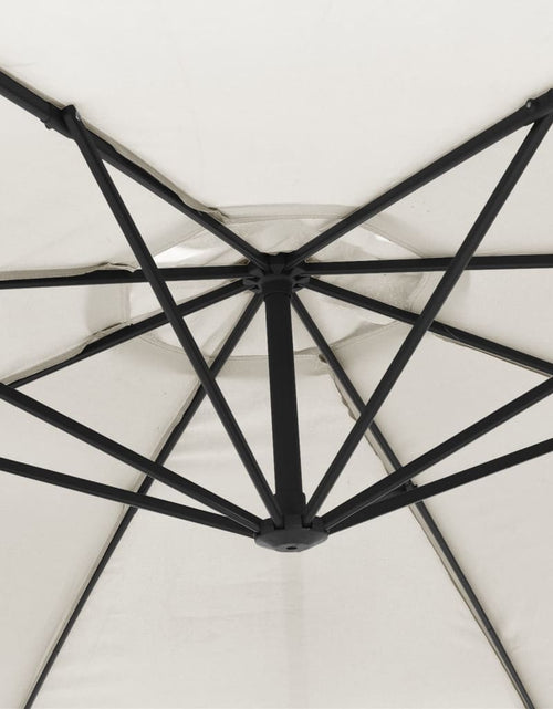 Încărcați imaginea în vizualizatorul Galerie, Umbrelă de soare suspendată, 3,5 m, alb nisipiu
