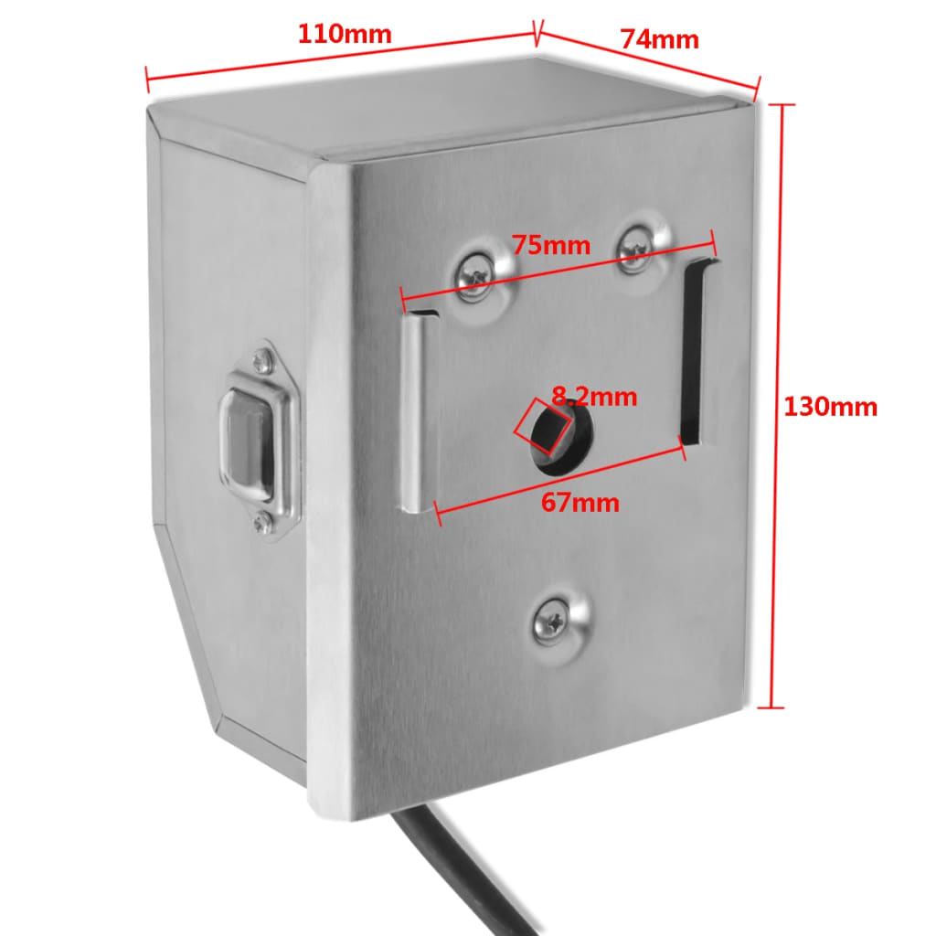 Rotisor cu motor profesional pentru grătar, oțel, 1200 mm