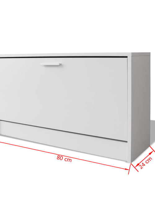 Загрузите изображение в средство просмотра галереи, Banchetă de stocare pentru pantofi, 80x24x45 cm, alb
