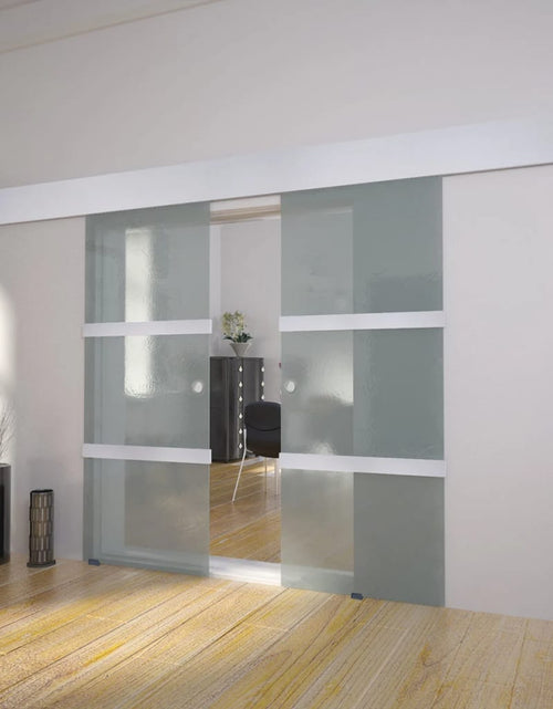 Încărcați imaginea în vizualizatorul Galerie, Ușă glisantă dublă din sticlă
