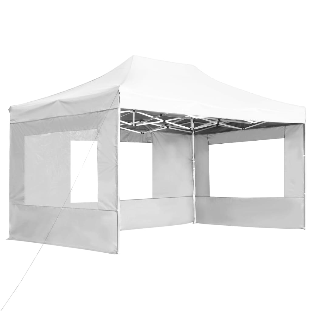 Cort de petrecere pliabil cu pereți, alb, 4,5 x 3 m, aluminiu - Lando