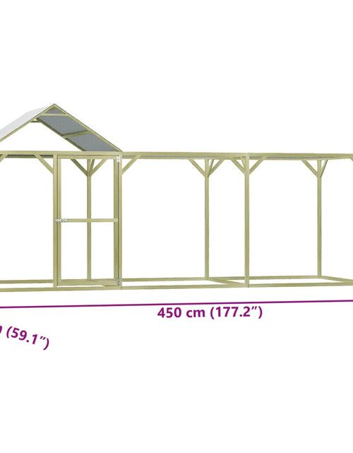 Încărcați imaginea în vizualizatorul Galerie, Cușcă pentru pui, 4,5x1,5x2 m, oțel
