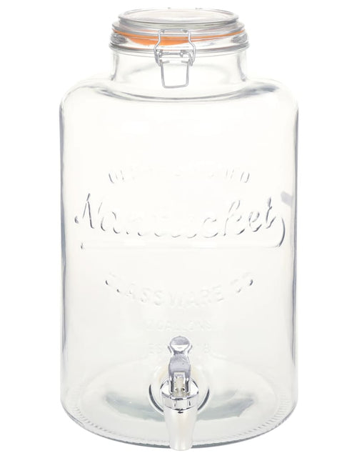 Încărcați imaginea în vizualizatorul Galerie, Dozator de apă XXL cu robinet, transparent, 8 L, sticlă - Lando
