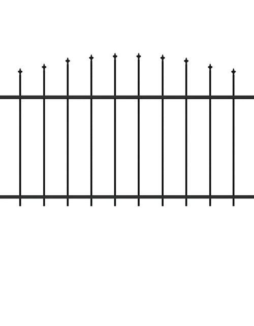 Încărcați imaginea în vizualizatorul Galerie, Gard de grădină cu vârf ascuțit, negru, 1,7 m, oțel

