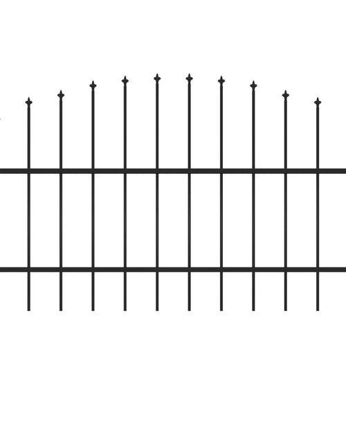 Загрузите изображение в средство просмотра галереи, Gard de grădină cu vârf ascuțit, negru, 1,7 m, oțel

