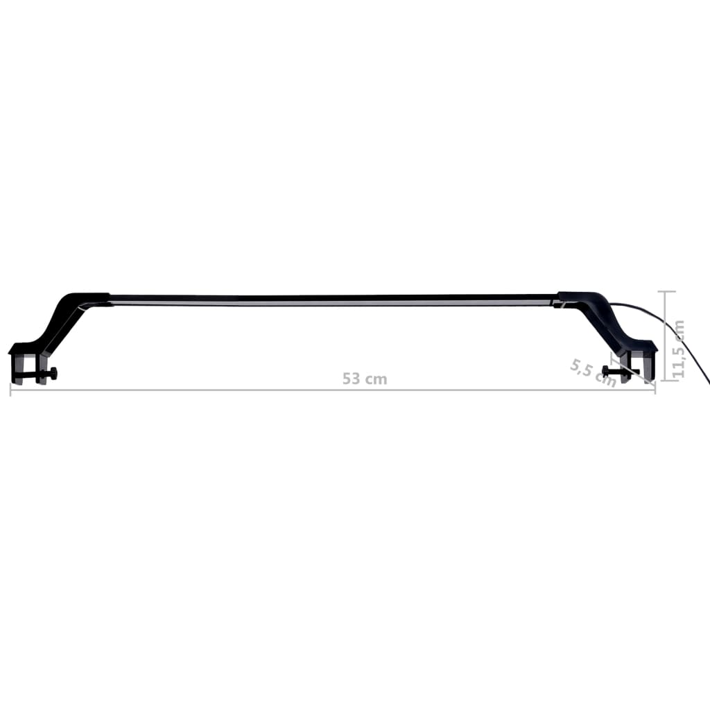 Lampă LED pentru acvariu, cu clemă, albastru/alb, 55-70 cm