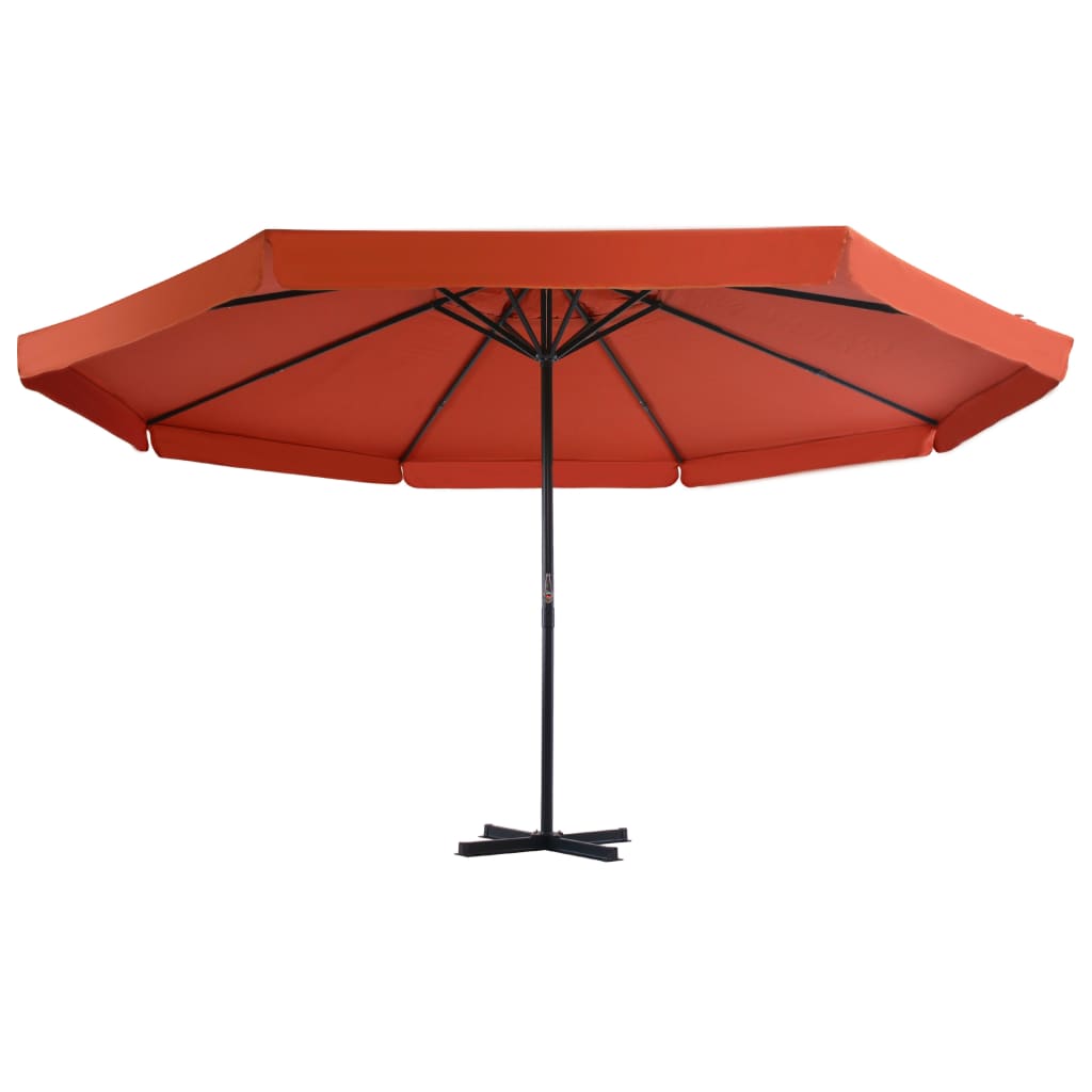Umbrelă de exterior cu bază portabilă, cărămiziu