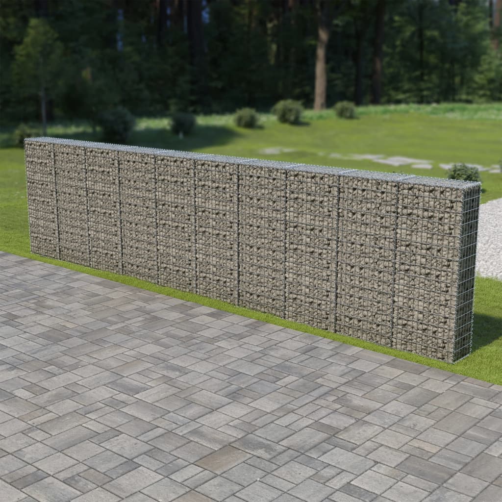 Perete gabion cu capace, 600 x 30 x 150 cm, oțel galvanizat