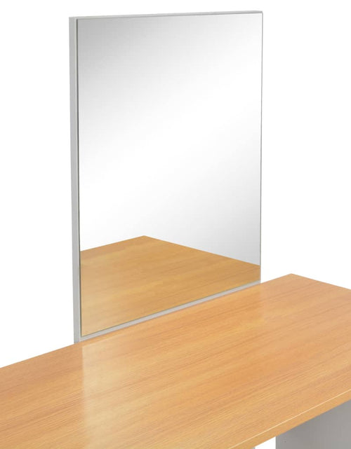 Загрузите изображение в средство просмотра галереи, Masă de toaletă cu oglindă și taburet, gri, 104x45x131 cm - Lando
