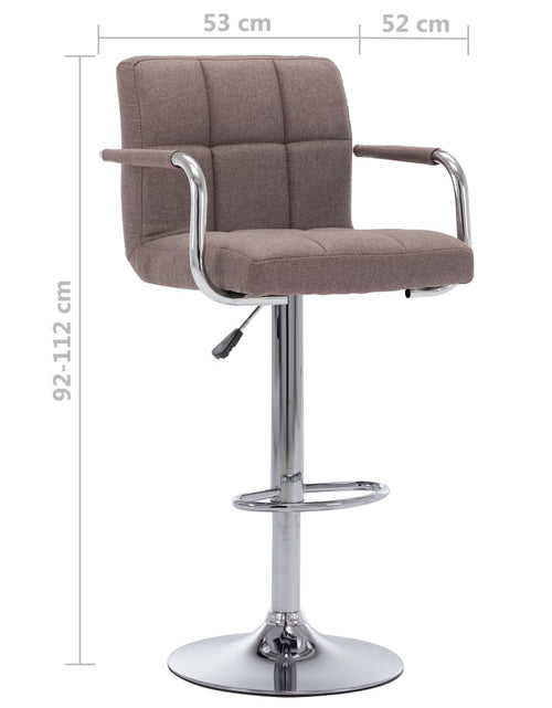 Загрузите изображение в средство просмотра галереи, 283418 vidaXL Bar Stool Taupe Fabric
