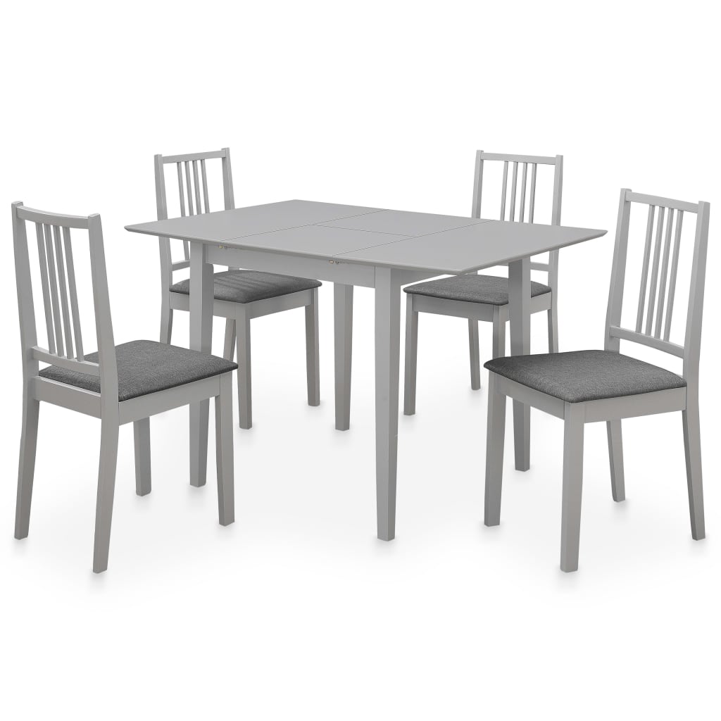 Set mobilier de bucătărie, 5 piese, gri, MDF