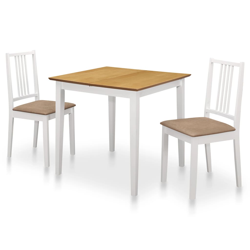 Set mobilier de bucătărie, 3 piese, alb, MDF