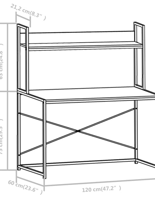 Загрузите изображение в средство просмотра галереи, Birou de calculator, negru, 120 x 60 x 138 cm
