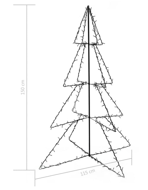 Încărcați imaginea în vizualizatorul Galerie, Brad de Crăciun conic 240 LED-uri interior &amp; exterior 115x150cm
