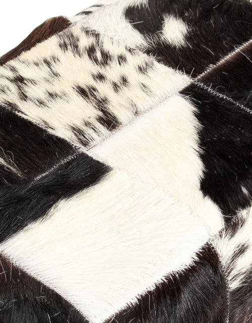 Загрузите изображение в средство просмотра галереи, Bancă, negru, 110 cm, piele naturală de capră, model petice
