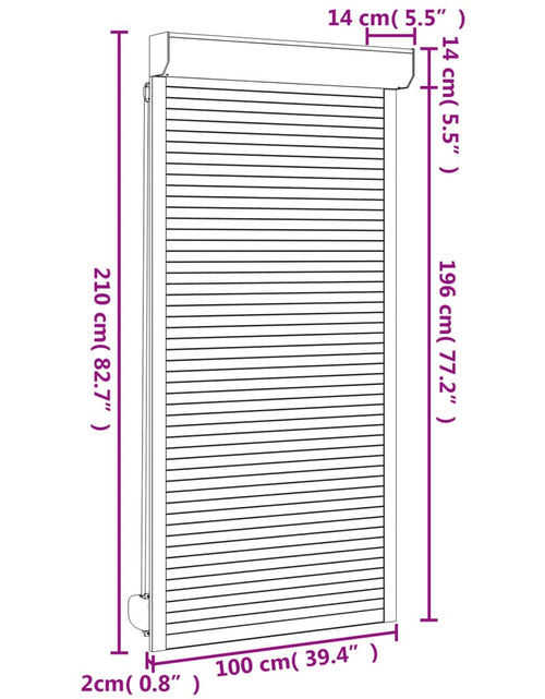 Încărcați imaginea în vizualizatorul Galerie, Oblon rulant, alb, 100 x 210 cm, aluminiu - Lando
